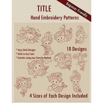 Cute Mermaids Hand Embroidery Patterns - Paperback