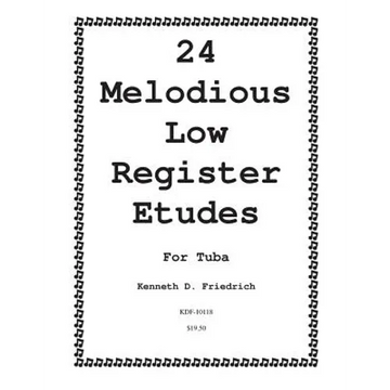 24 Melodious Low Register Etudes for Tuba - Paperback