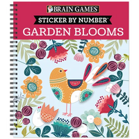 Brain Games - Sticker by Number: Garden Blooms - Spiral