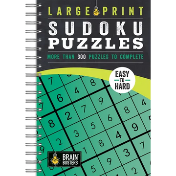 Large Print Sudoku Puzzles Green: More Than 300 Puzzles to Complete - Paperback