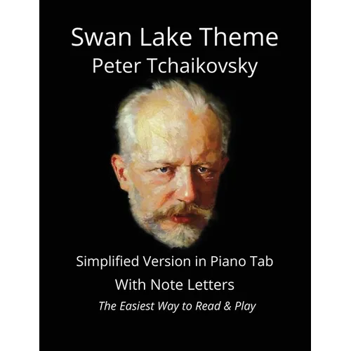 Swan Lake Theme - Peter Tchaikovsky: Simplified Version in Piano Tab with Note Letters - The Easiest Way to Read & Play