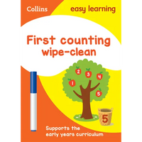 Collins Easy Learning Preschool - First Counting Age 3-5 Wipe Clean Activity Book - Paperback