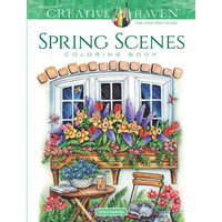 Creative Haven Spring Scenes Coloring Book - Paperback