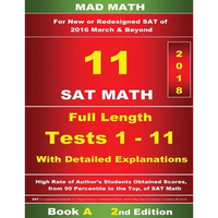 Book A Redesigned SAT Math Tests 1-11 - Paperback