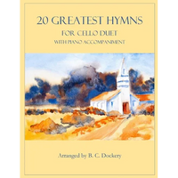 20 Greatest Hymns for 2 Cellos with Piano Accompaniment - Paperback