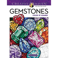 Creative Haven Gemstones Color by Number - Paperback