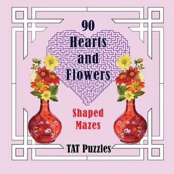 90 Hearts and Flowers Shaped Mazes - Paperback