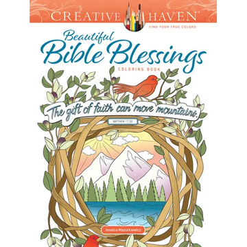 Creative Haven Beautiful Bible Blessings Coloring Book - Paperback