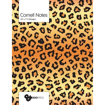 Cornell Notes: Leopard Pattern Cover - Best Note Taking System for Students, Writers, Conferences. Cornell Notes Notebook. Large 8.5 - Paperback