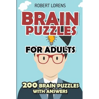 Brain Puzzles for Adults: Area Division Puzzles - 200 Brain Puzzles with Answers - Paperback