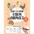 How to draw farm animals: 21 step-by-step