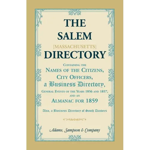 The Salem [Massachusetts] Directory
