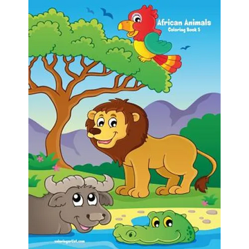 African Animals Coloring Book 5 - Paperback