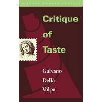 Critique of Taste - Paperback