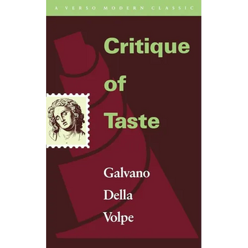 Critique of Taste - Paperback