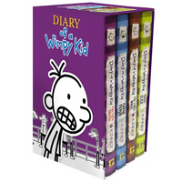 Diary of a Wimpy Kid Box of Books 5-8 Hardcover Gift Set: Ugly Truth, Cabin Fever, the Third Wheel, Hard Luck - Boxed Set