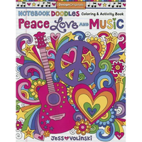 Notebook Doodles Peace, Love, and Music: Coloring & Activity Book - Paperback