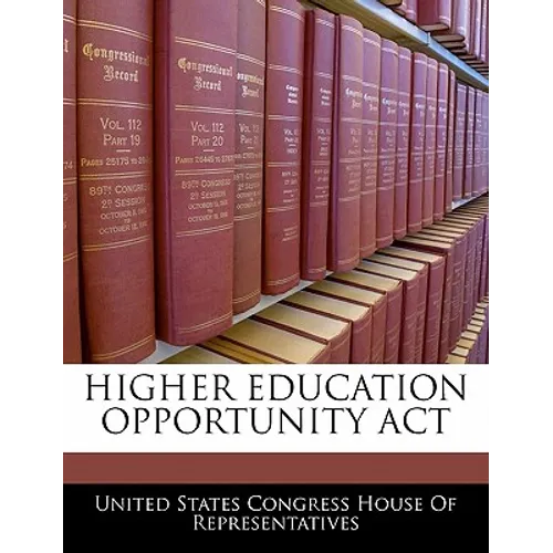 Higher Education Opportunity Act