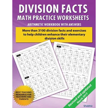 Division Facts Math Practice Worksheet Arithmetic Workbook With Answers: Daily Practice guide for elementary students and other kids - Paperback