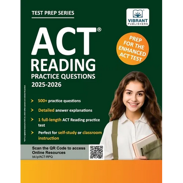 ACT Reading Practice Questions: 2025-2026: Prep for the Enhanced ACT 500+ Questions + Full-Length Test + Passage-Specific Practice + Detailed Answer E - Paperback