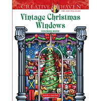 Creative Haven Vintage Christmas Windows Coloring Book - Paperback