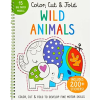 Color, Cut, and Fold: Wild Animals - Paperback