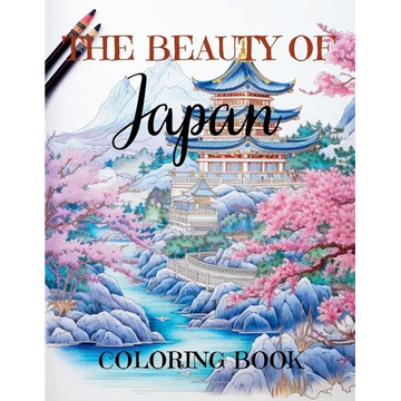 The Beauty of Japan: Relaxing Adult Coloring Book with 50 Large Coloring Pages - Paperback