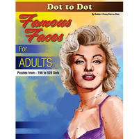 Dot-to-Dot Famous Faces for Adults: Puzzles from 196 to 528 dots - Paperback