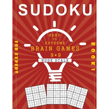 SUDOKU for Expert book 1 Hard to Extreme brain games 9*9 huge scale: 200 sudoku puzzle books for adults large print - Paperback