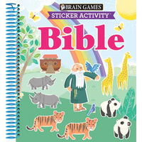 Brain Games - Sticker Activity: Bible (for Kids Ages 3-6) - Spiral