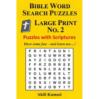 Bible Word Search Puzzles, Large Print No. 2: 50 Puzzles with Scriptures - Paperback