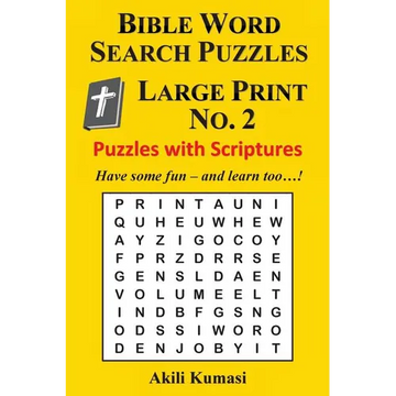 Bible Word Search Puzzles, Large Print No. 2: 50 Puzzles with Scriptures - Paperback