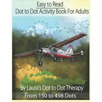 Easy to Read Dot to Dot Activity Book for Adults From 150-498 Dots - Paperback