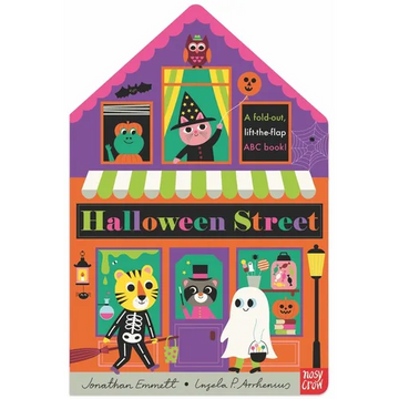 Halloween Street: A Fold-Out, Lift-The-Flap ABC Book! - Board Book