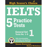 IELTS 5 Practice Tests, General Set 1: Tests No. 1-5 - Paperback