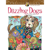 Creative Haven Dazzling Dogs Coloring Book - Paperback