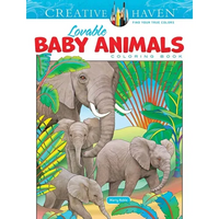 Creative Haven Lovable Baby Animals Coloring Book - Paperback