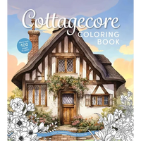 Cottagecore Coloring Book: Cozy, Charming Scenes to Color - Paperback