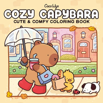 Cozy Capybara: Coloring Book for Adults and Kids - Paperback