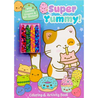 Super Yummy! Coloring & Activity Book with 4 Confetti Crayons and 50+ Stickers - Paperback