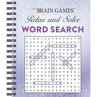 Brain Games - Relax and Solve: Word Search (Purple) - Spiral
