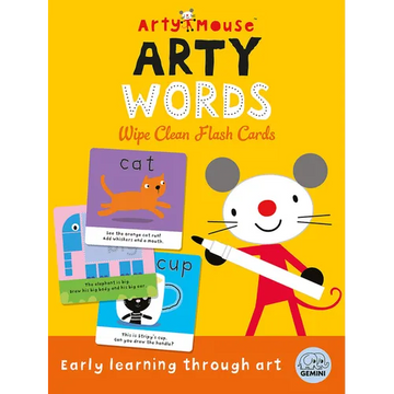 Arty Mouse Words Wipe Clean Flash Cards: Handwriting and Pen Control Practice for Preschool and Early Learners - Hardcover