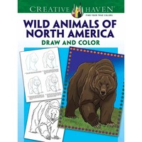 Creative Haven How to Draw Wild Animals of North America Coloring Book - Paperback