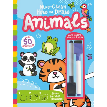 Wipe-Clean How to Draw Animals - Hardcover