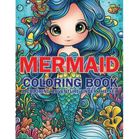 Mermaid Coloring Book: A Coloring Adventure Under the Sea - Paperback