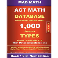 2018 ACT Math Database 1-2 D - Paperback