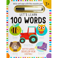 Let's Learn: First 100 Words (Write and Wipe) - Hardcover