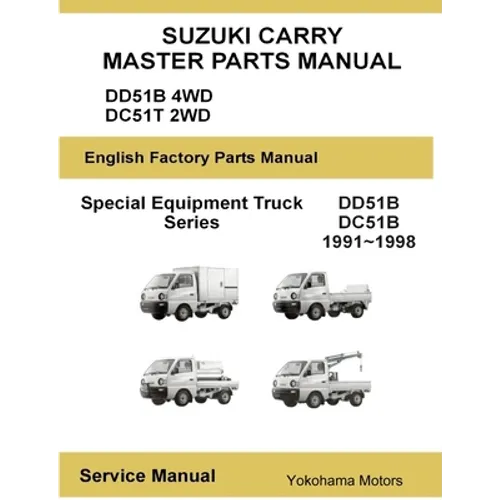 Suzuki Carry Truck Special Equipment Master Parts Manual DD51B DC51C