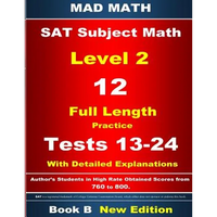 2018 SAT Subject Level 2 Book B Tests 13-24 - Paperback
