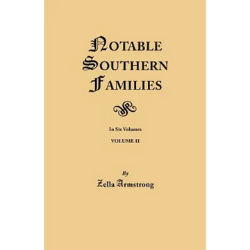 Notable Southern Families. Volume II - Paperback